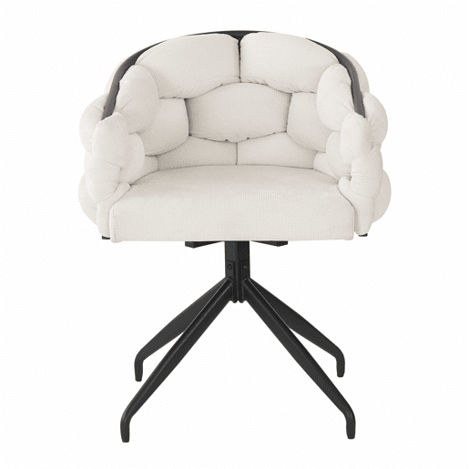 Conjunto de 6 cadeiras giratórias em veludo - Estilo moderno - Bege