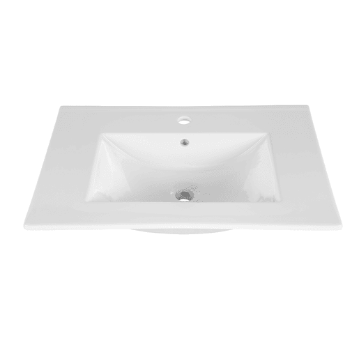 Móvel lavatório simples encastrável 80cm Oria Branco mate