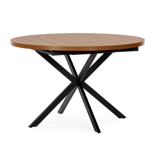 Mesa redonda extensÃvel Murano efeito Nogueira, 120-160 cm Mesa redonda extensÃvel Murano efeito Nogueira, 120-160 cm