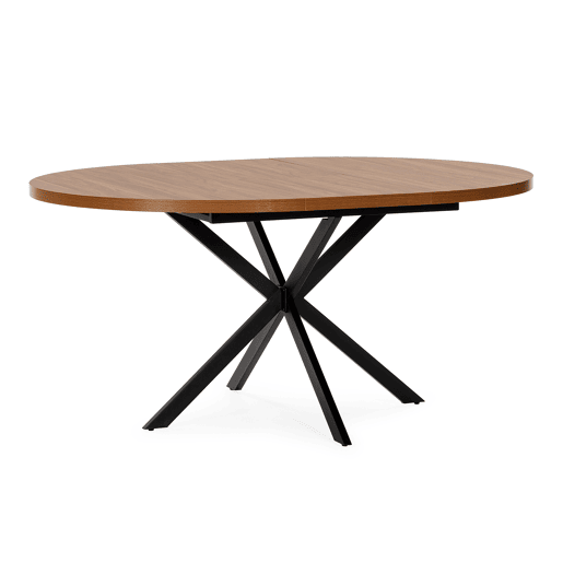 Mesa redonda extensÃvel Murano efeito Nogueira, 120-160 cm Mesa redonda extensÃvel Murano efeito Nogueira, 120-160 cm