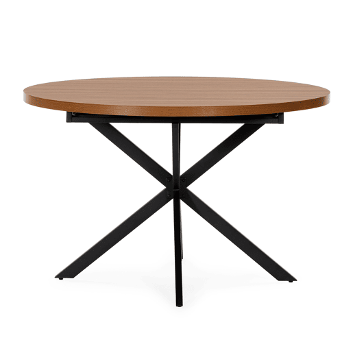 Mesa redonda extensÃvel Murano efeito Nogueira, 120-160 cm Mesa redonda extensÃvel Murano efeito Nogueira, 120-160 cm