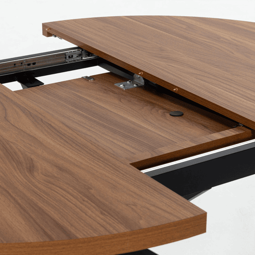 Mesa redonda extensÃvel Murano efeito Nogueira, 120-160 cm Mesa redonda extensÃvel Murano efeito Nogueira, 120-160 cm