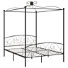 Estrutura De Cama De Casal Simple - dossel 160x200 cm metal preto