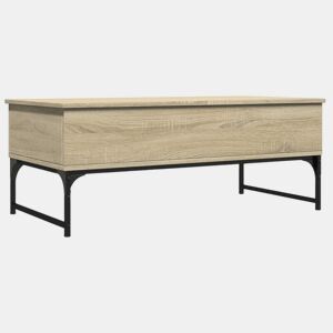 Mesa de Centro, Mesa baixa, 100x50x40 cm deriv. madeirametal carvalho sonoma