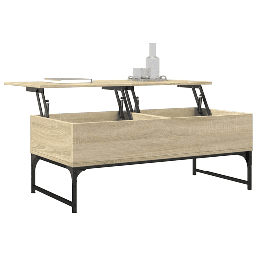 Mesa de Centro, Mesa baixa, 100x50x40 cm deriv. madeirametal carvalho sonoma