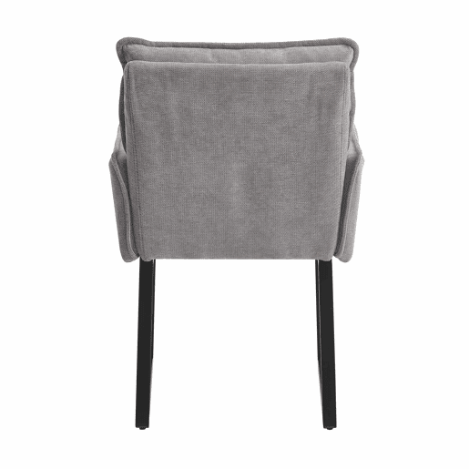 Conjunto de sala de jantar com banco de canto e mesa - com banco de canto, 2 cadeiras e mesa de jantar, adequado para cozinha e sala de jantar, estofado em chenille - cinzento e carvalho