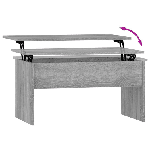 Mesa de Centro, Mesa baixa, 80x50,5x41,5cm madeira processada sonoma cinza Mesa de Centro, Mesa baixa, 80x50,5x41,5cm madeira processada sonoma cinza
