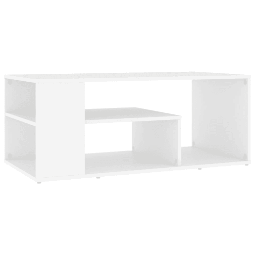 Mesa de Centro, Mesa baixa, 100x50x40 cm derivados de madeira branco