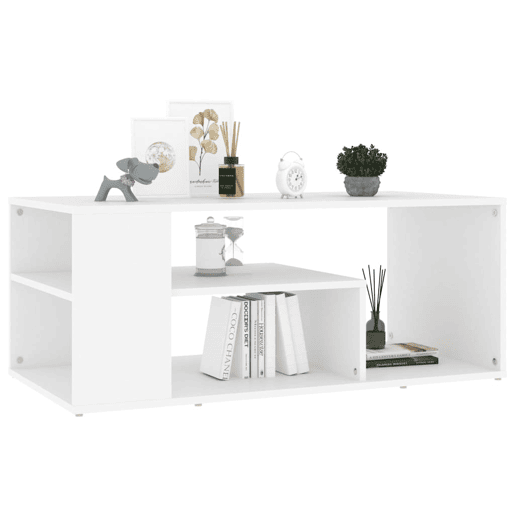Mesa de Centro, Mesa baixa, 100x50x40 cm derivados de madeira branco