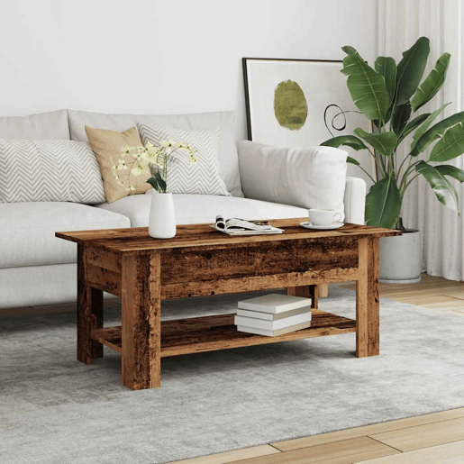 Mesa de Centro, Mesa baixa, 102x55x42 cm derivados de madeira madeira velha