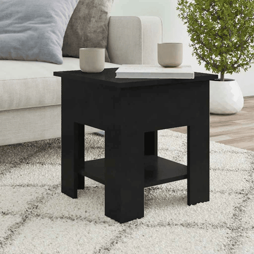 Mesa de Centro, Mesa baixa, 40x40x42 cm derivados de madeira preto