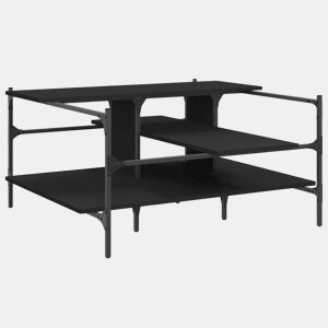 Mesa de Centro, Mesa baixa, 100x100x48,5 cm derivados de madeira preto