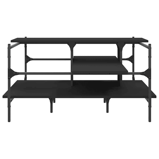 Mesa de Centro, Mesa baixa, 100x100x48,5 cm derivados de madeira preto