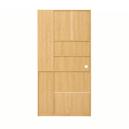 Aparador alto - sem dimensões - com prateleiras ajustáveis e gavetas, aparador com prateleiras extraíveis e vidro estriado, ideal para a sala de jantar, sala de estar e cozinha - Branco e natural