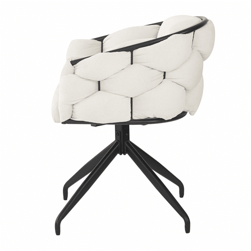 Conjunto de 2 cadeiras giratórias em veludo - Estilo moderno - Bege