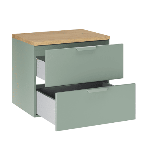 Móvel sob o lavatório 60cm Móvel de toucador Oria Verde mate