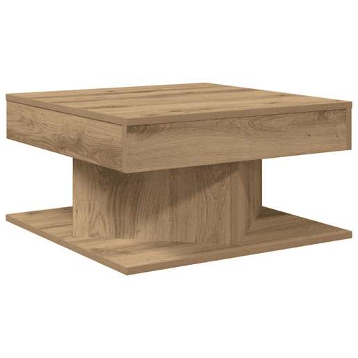 Mesa de Centro, Mesa baixa, 55x55x30 cm derivados de madeira carvalho artisiano