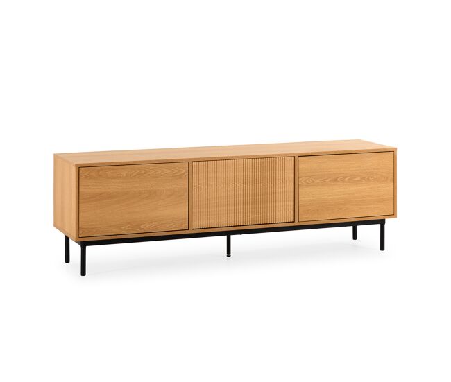 Mueble tv florida 3 puertas efecto roble