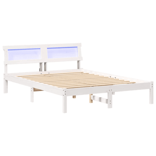 Estrutura da Cama de casal simple com cabeceira Branco 120 x 190 cm