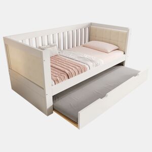 Cama gavetão de madeira maciça 90x190 cm,branco