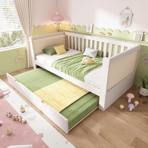 Cama gavetão de madeira maciça 90x190 cm,branco