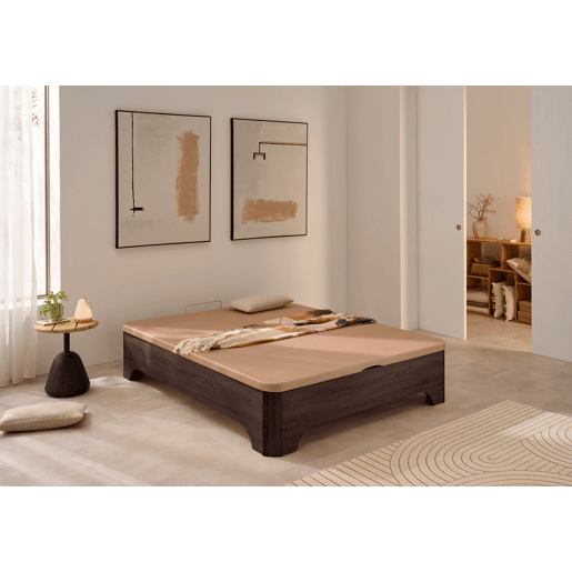 Sofá-cama dobrável elevado Matris com pés, Elegance wengué 90x200 (montagem incluída)