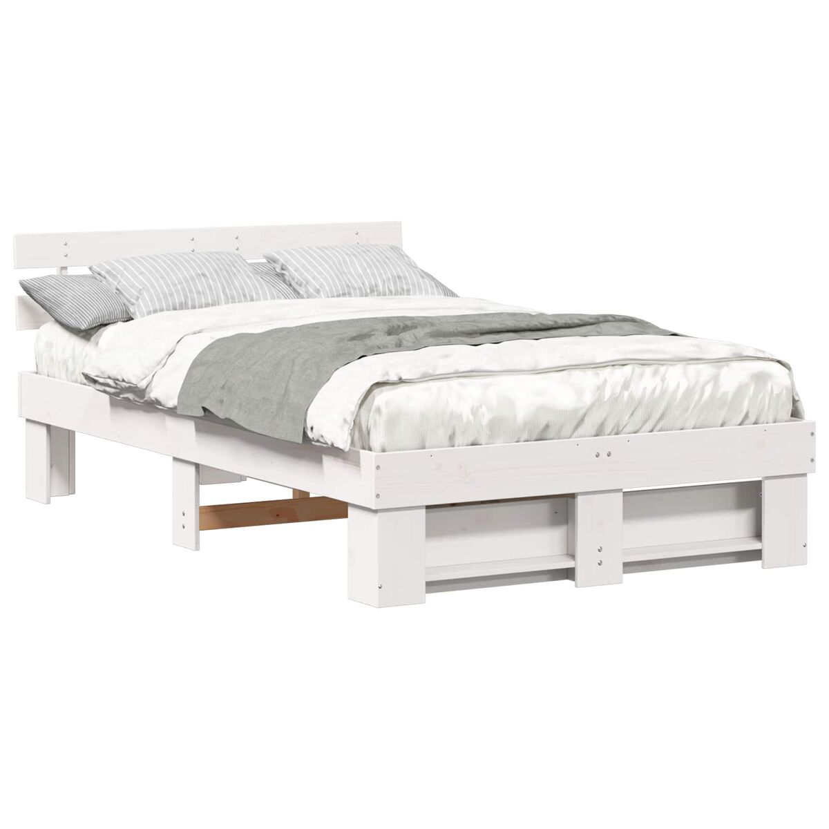 Estructura de cama doble matrimonial - 135 x 190 cm madera de pino macizo