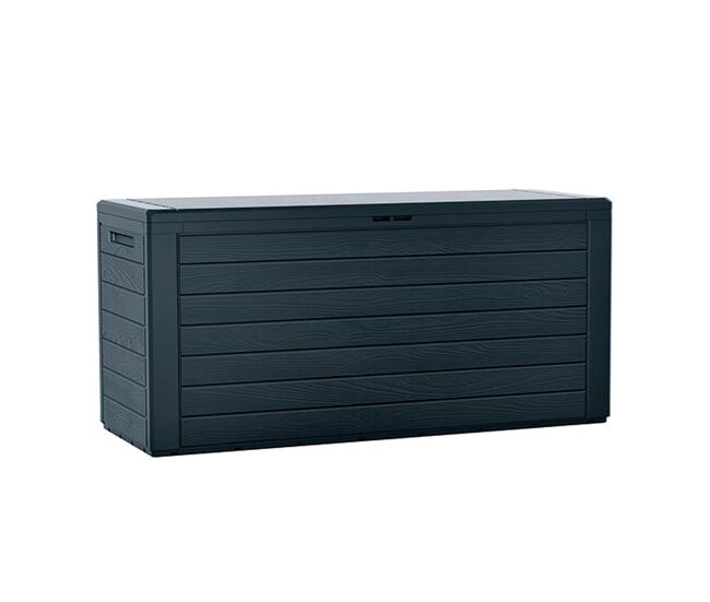 Baul de jardin 280 litros prosperplast boardebox de plastico en color antracita 116 x 43,8 x 55 cm