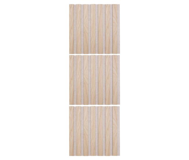 Well home set de 3 paneles decorativos 'colva' 30x30cm en mdf en color beige