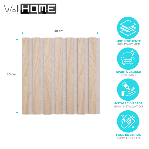 Conjunto de 3 painéis decorativos Well Home 'Colva'