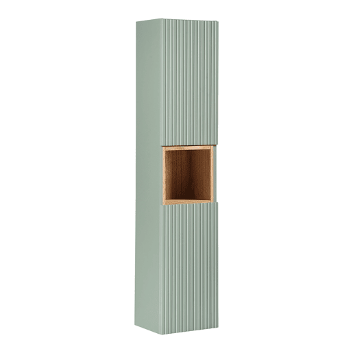 Conjunto móvel lavatório simples 80 cm e coluna Verde Jade madeira