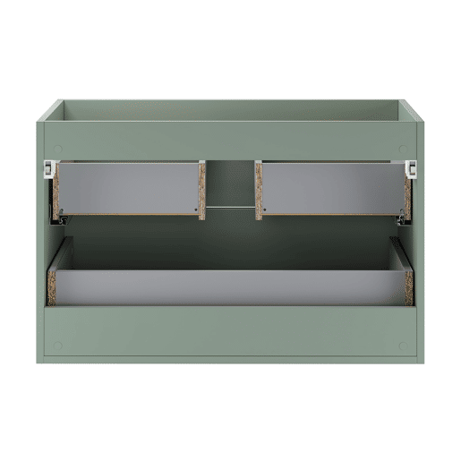 Conjunto móvel lavatório individual 80cm e coluna Oria Verde mate