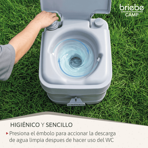 Briebe WC1113 Sanita Química Portátil para Adultos 20L Camper, Campismo, Caravana, Auto Caravana, WC, , Cinza