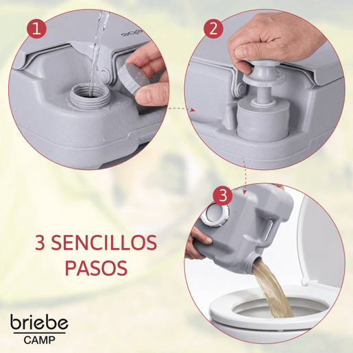 Briebe WC1113 Sanita Química Portátil para Adultos 20L Camper, Campismo, Caravana, Auto Caravana, WC, , Cinza
