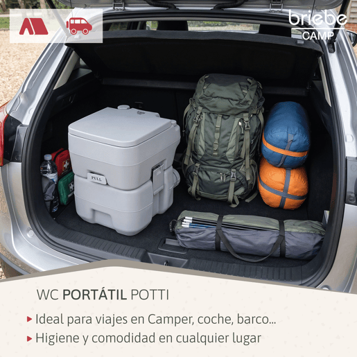 Briebe WC1113 Sanita Química Portátil para Adultos 20L Camper, Campismo, Caravana, Auto Caravana, WC, , Cinza