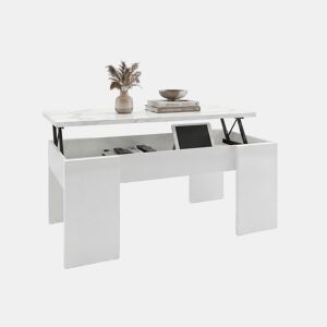 Mesa de centro elevatória Vita Blanco Artik (Blanco Mate) - Mármol Blanco Mate 50 x 45 x 50 cm