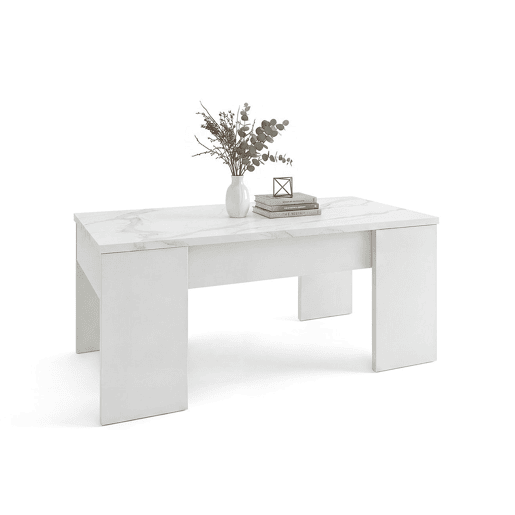 Mesa de centro elevatória Vita Blanco Artik (Blanco Mate) - Mármol Blanco Mate 50 x 45 x 50 cm