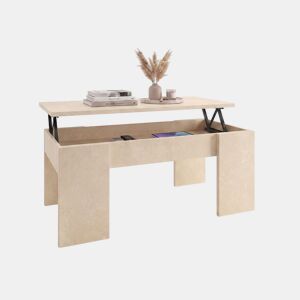 Mesa de centro elevatória Vita Microcemento Beige 50 x 45 x 50 cm