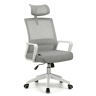 Cadeira de escritório ergonômica Dafne Tex 111-121x51 cm Branco - Cinzento 51 x 121 x 51 cm