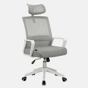 Cadeira de escritório ergonômica Dafne Tex 111-121x51 cm Branco - Cinzento 51 x 121 x 51 cm