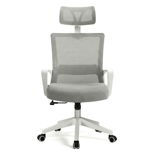 Cadeira de escritório ergonômica Dafne Tex 111-121x51 cm Branco - Cinzento 51 x 121 x 51 cm