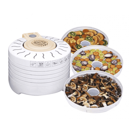 MPM MSG-03 Desidratador de Alimentos, 4 Tabuleiros, BPA Free, Seca Frutas, Legumes, 250, Branco