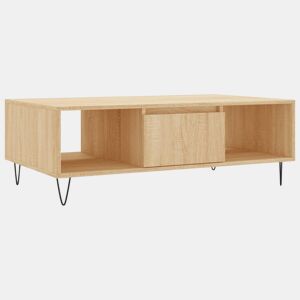 Mesa de Centro, Mesa baixa, 104x60x35cm derivados de madeira carvalho sonoma