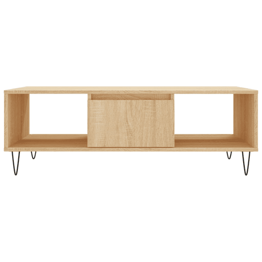 Mesa de Centro, Mesa baixa, 104x60x35cm derivados de madeira carvalho sonoma