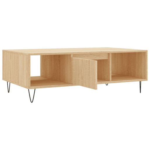 Mesa de Centro, Mesa baixa, 104x60x35cm derivados de madeira carvalho sonoma