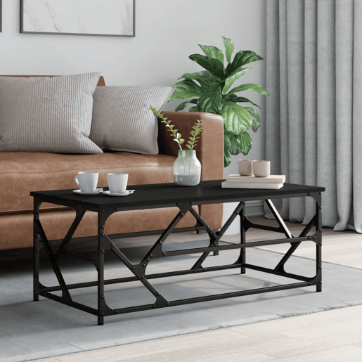 Mesa de Centro, Mesa baixa, 100x50x40 cm derivados de madeira preto
