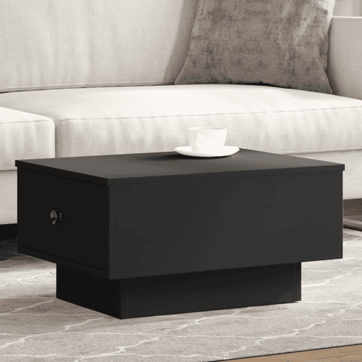 Mesa de Centro, Mesa baixa, 60x45x31 cm derivados de madeira preto