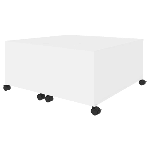 Mesa de Centro, Mesa baixa, 75x75x38 cm contraplacado branco