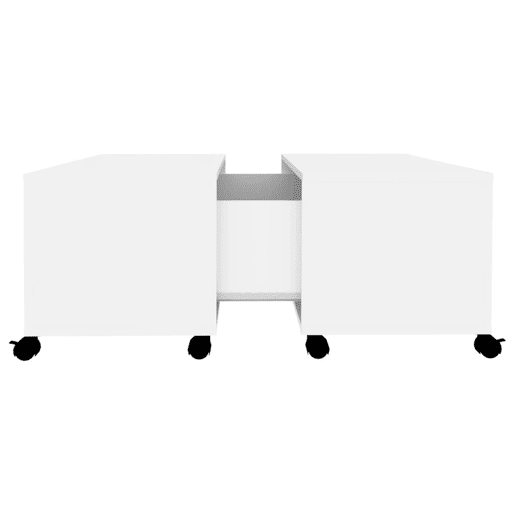 Mesa de Centro, Mesa baixa, 75x75x38 cm contraplacado branco