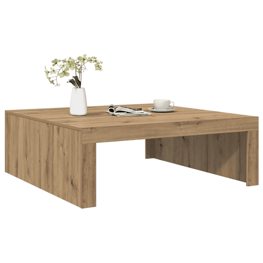 Mesa de Centro, Mesa baixa, 100x100x35 cm derivados madeira carvalho artisiano